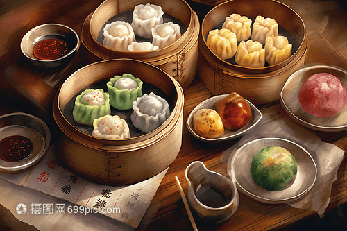 五顏六色的中式點心 傳統與藝術的融合